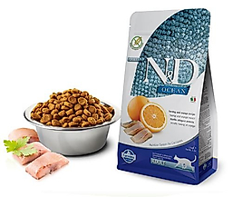N&D Ocean Ringa Balıklı Portakallı Kedi Maması 1.5Kg
