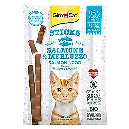 Gimcat Sticks Somon ve Morina Balıklı Kedi Ödül 4 lü 20gr.