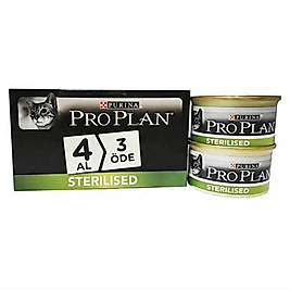 Pro Plan TNK Kedi Steril Smn&Tn 4 Al 3 Öde Konserve 4*85 Gr